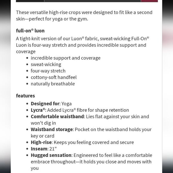 Lululemon Wunder Under Crop (Hi-Rise) *Full-On Luon Pigment Wind White Multi 2 - Picture 5 of 10